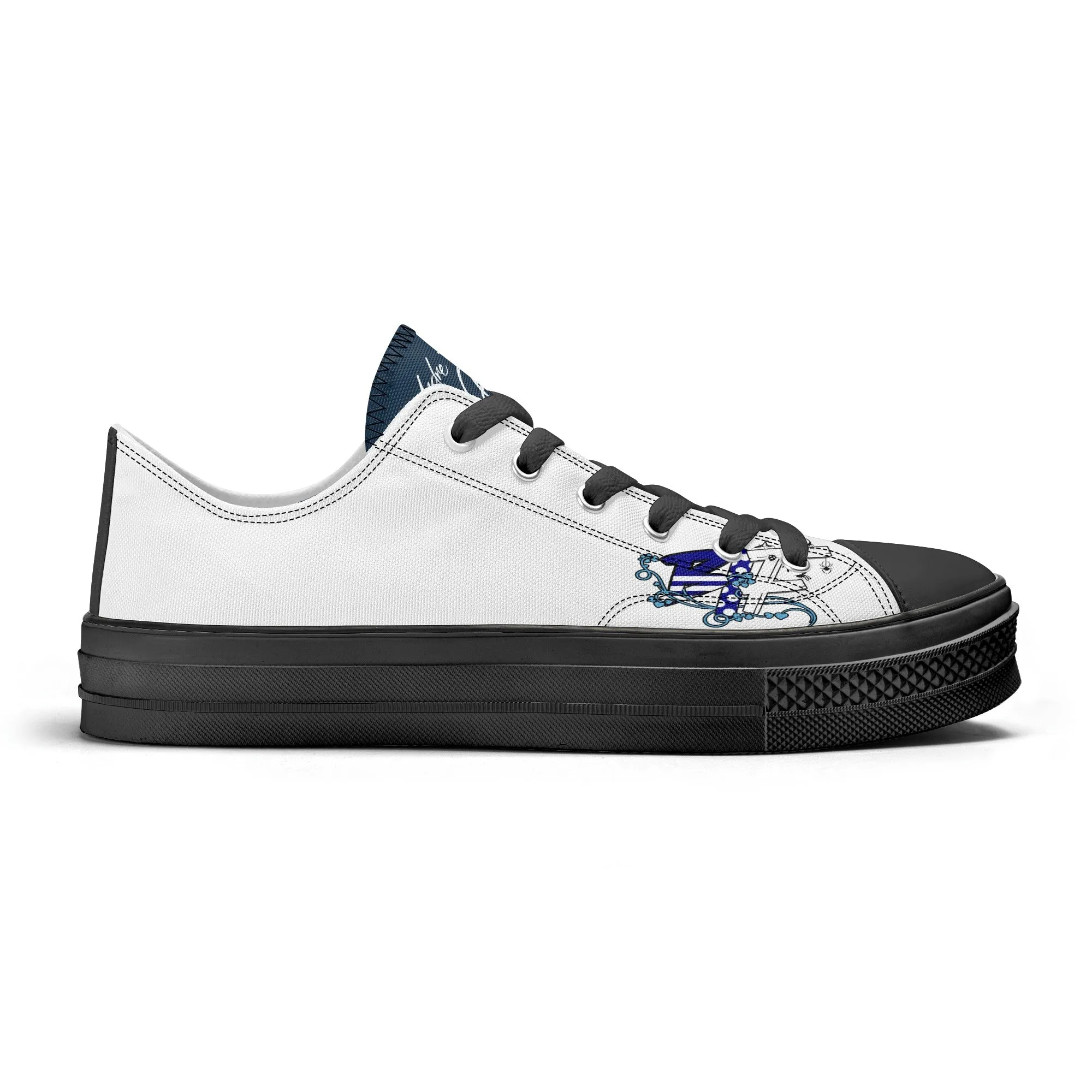 Black Insect Famili Women's Classic Low Top Canvas Shoes