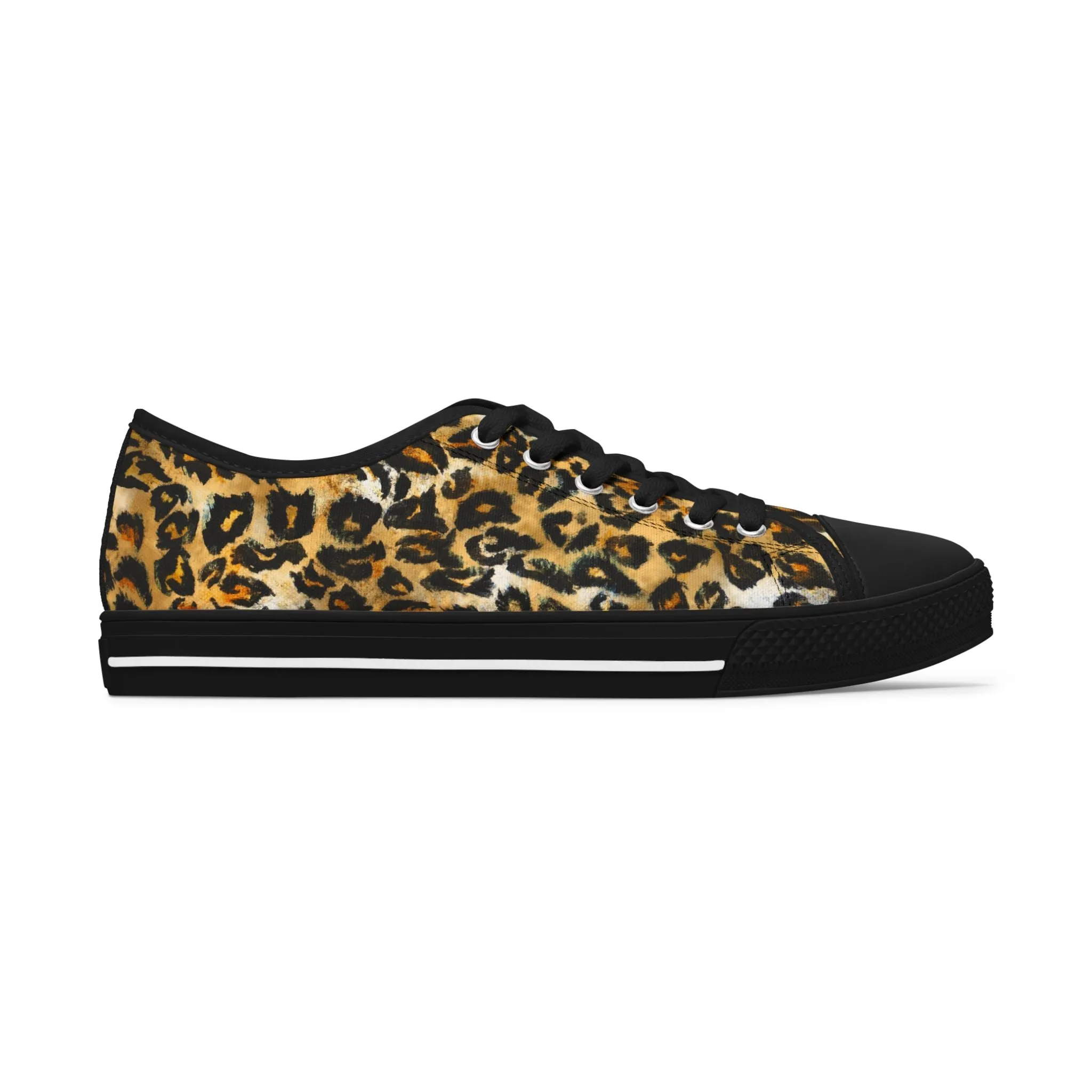 Brown Leopard Print Women's Sneakers, Animal Print Women's Sneakers, Best Low Top Sneakers (US Size: 5.5-12)