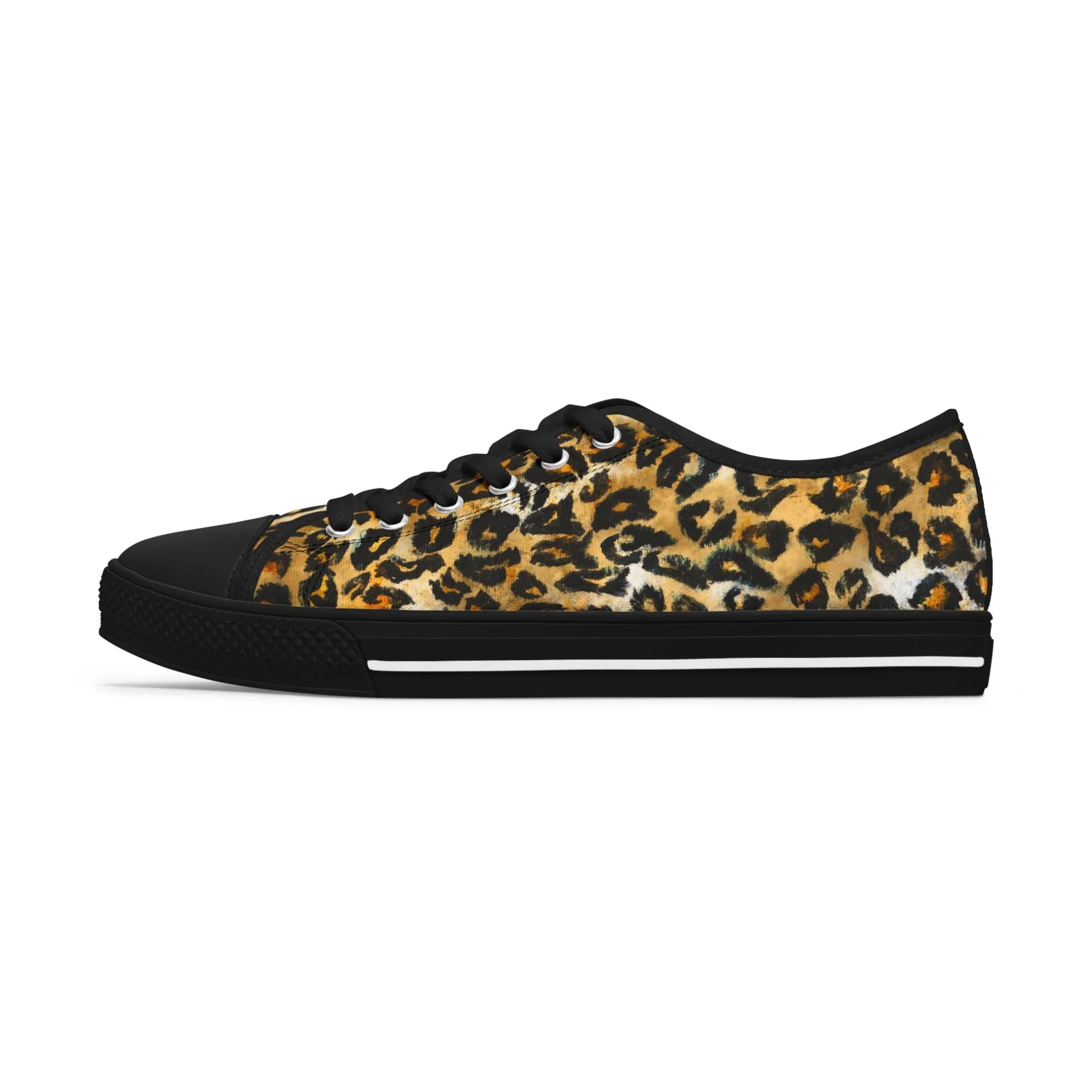 Brown Leopard Print Women's Sneakers, Animal Print Women's Sneakers, Best Low Top Sneakers (US Size: 5.5-12)