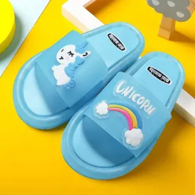 Children Unisex Unicorn Luminous Soft Heel Non-Slip  Flip Flops