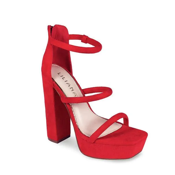 Chunky Platform Heel Double Straps Yuko-80 Liliana