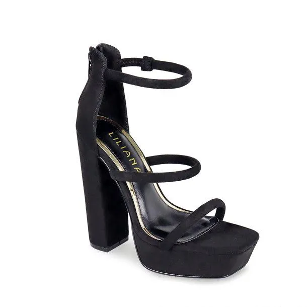 Chunky Platform Heel Double Straps Yuko-80 Liliana