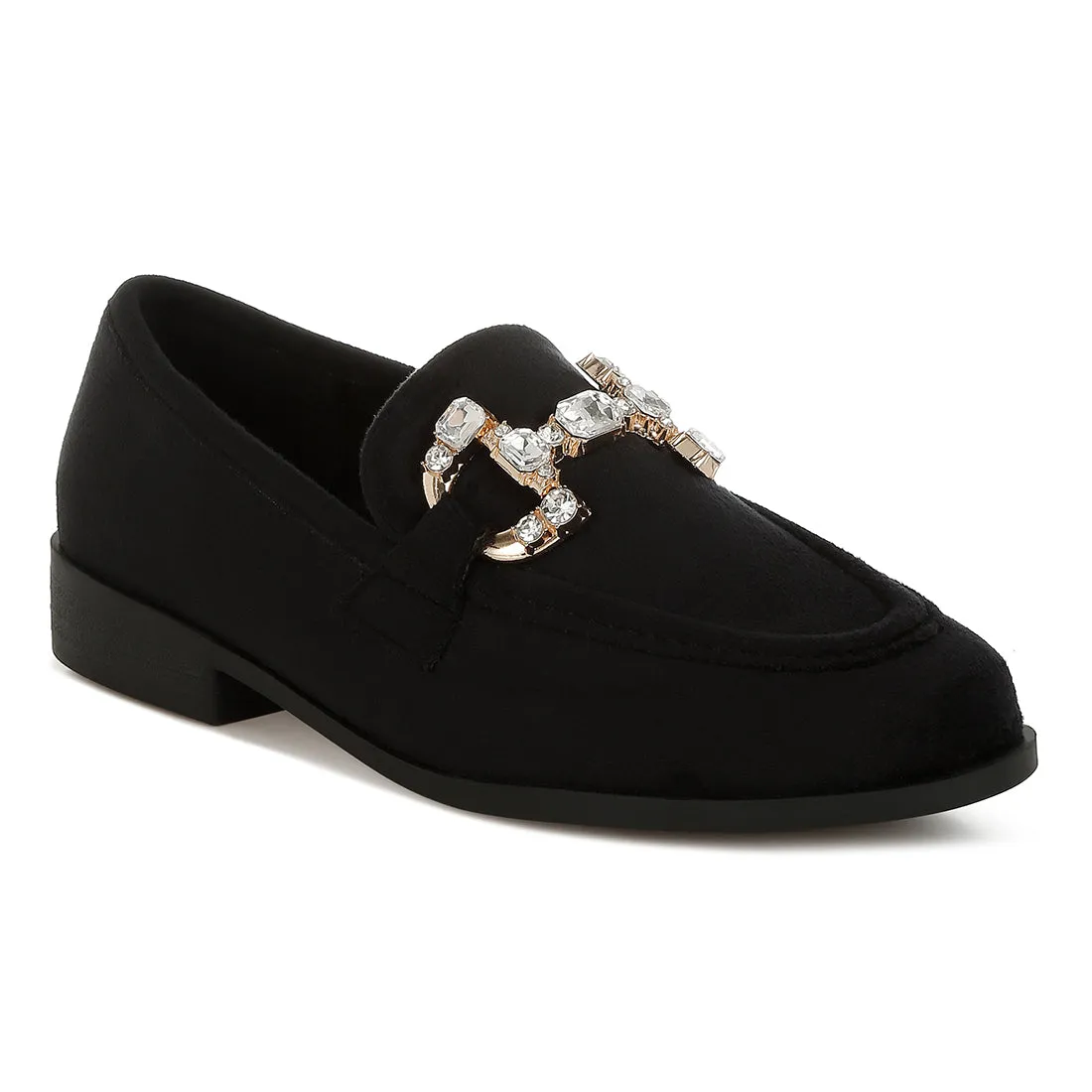 Diamante Embellished Horsebit Loafers