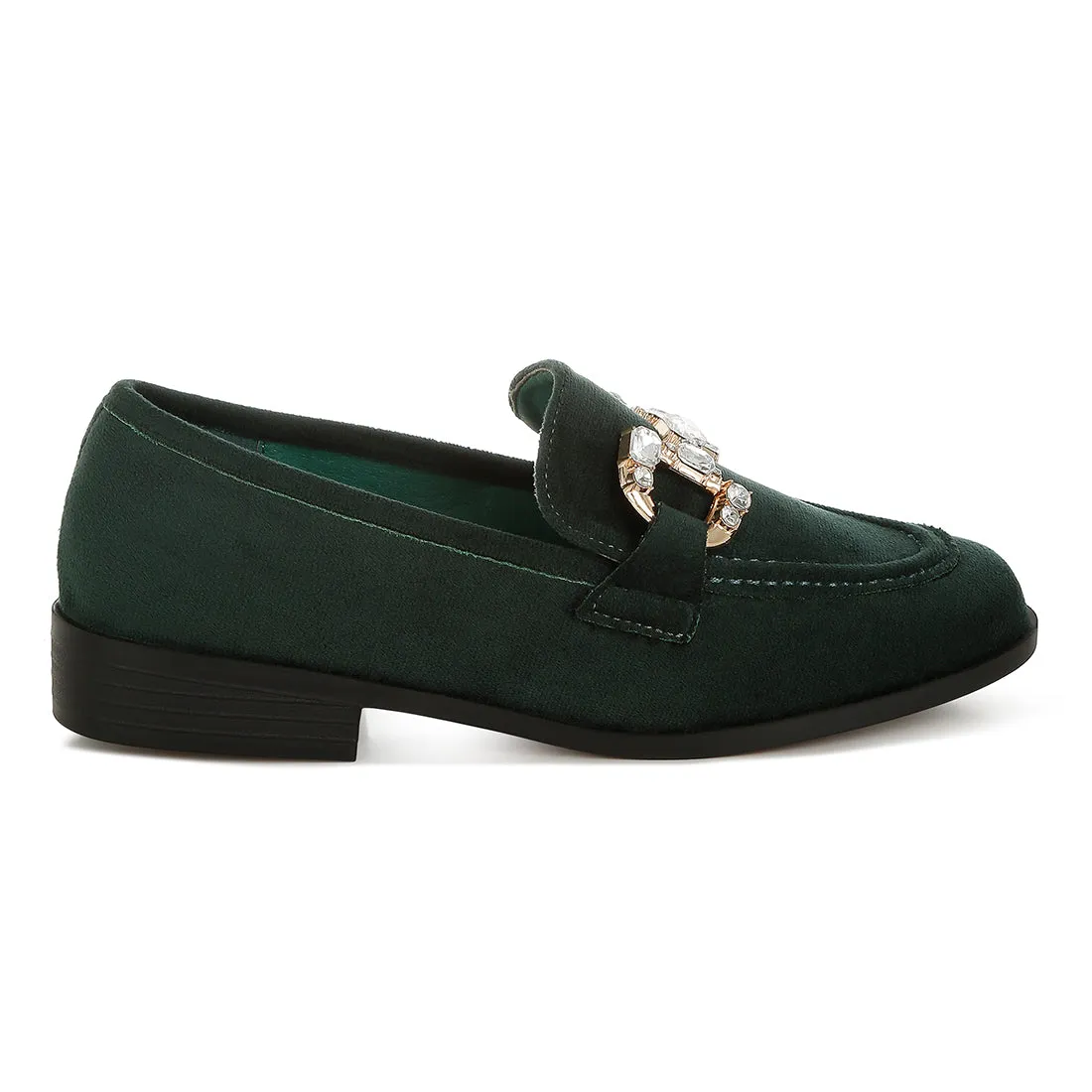 Diamante Embellished Horsebit Loafers