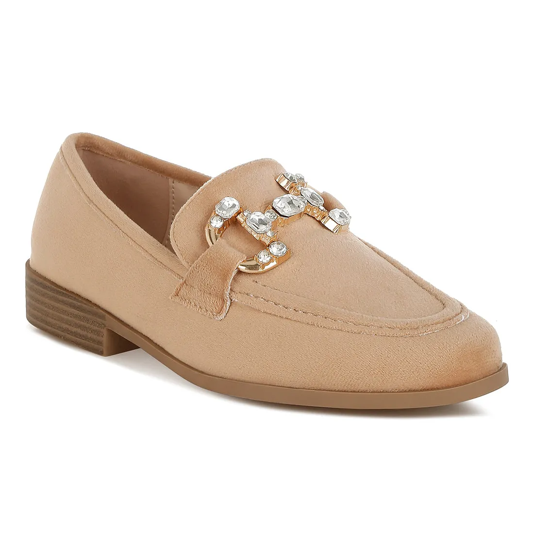 Diamante Embellished Horsebit Loafers