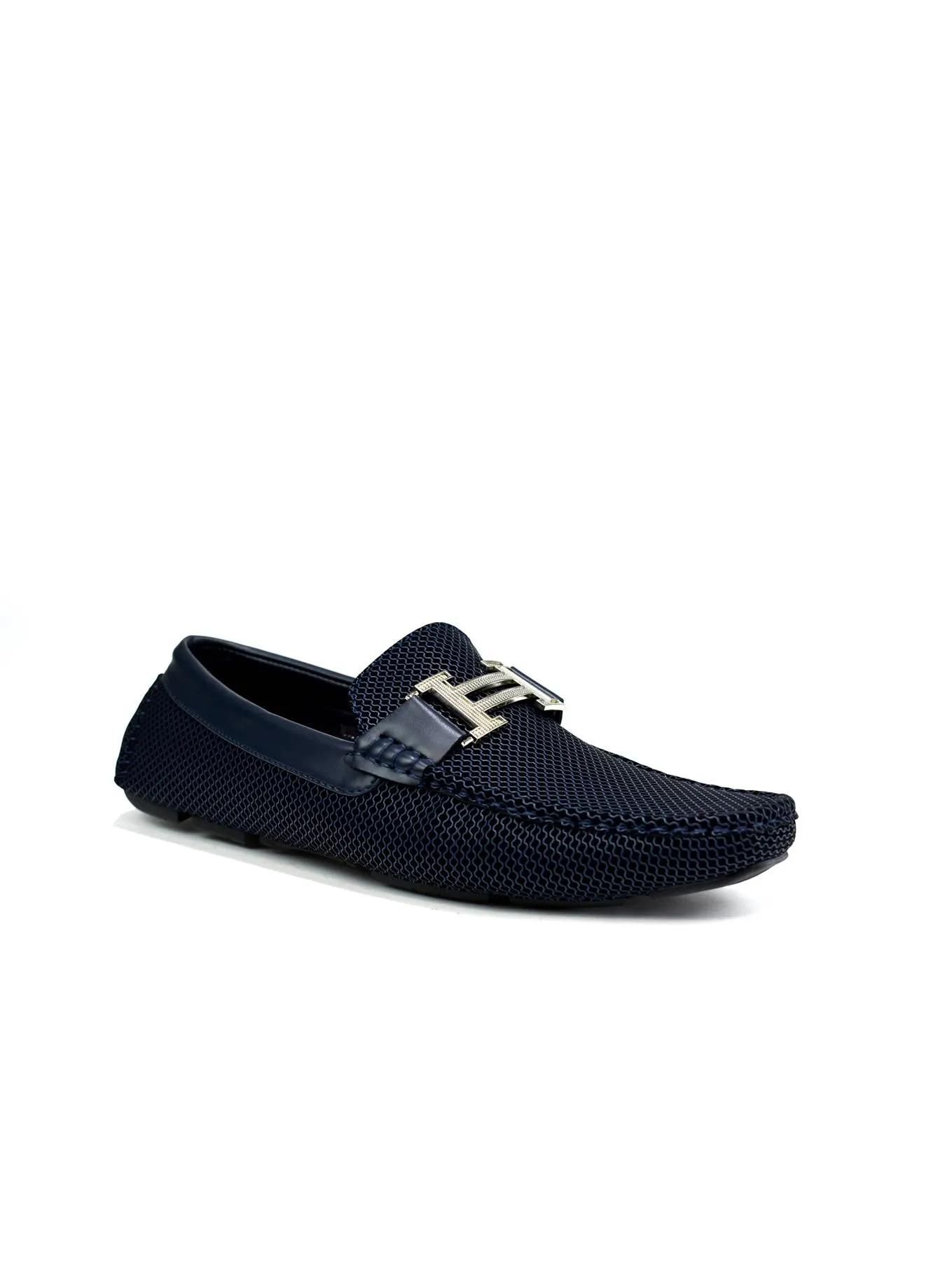 Double H Buckle Loafer Navy