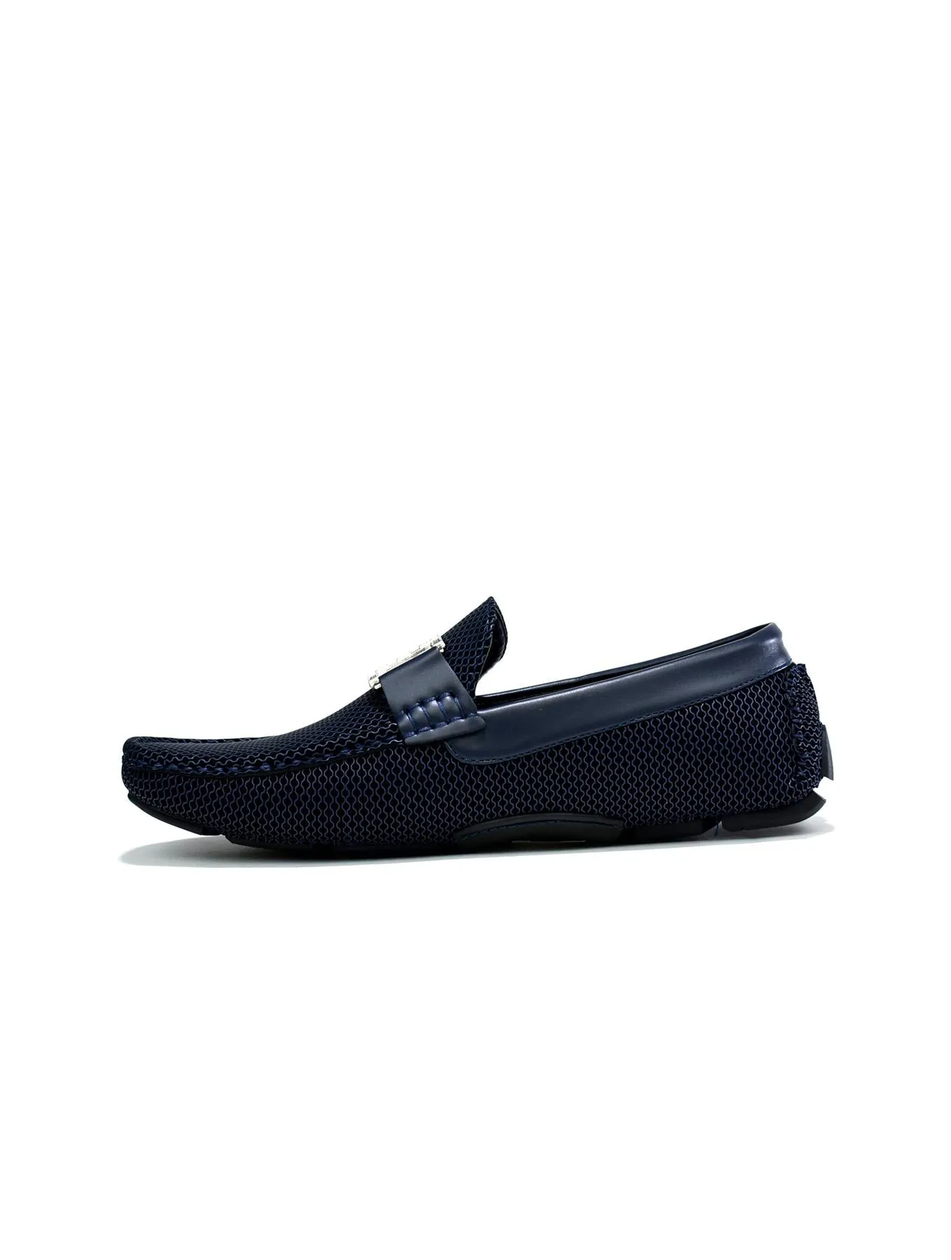 Double H Buckle Loafer Navy