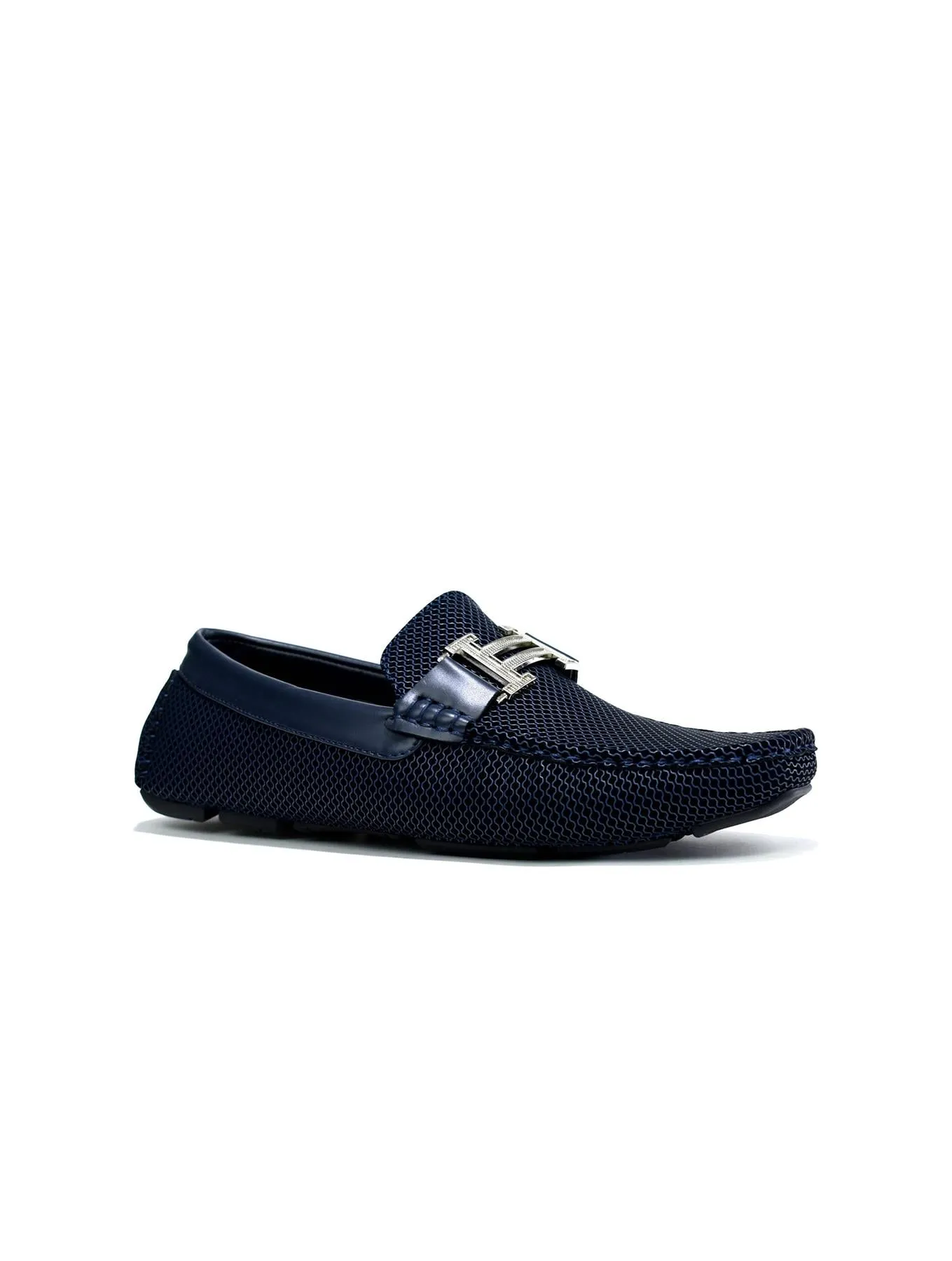 Double H Buckle Loafer Navy