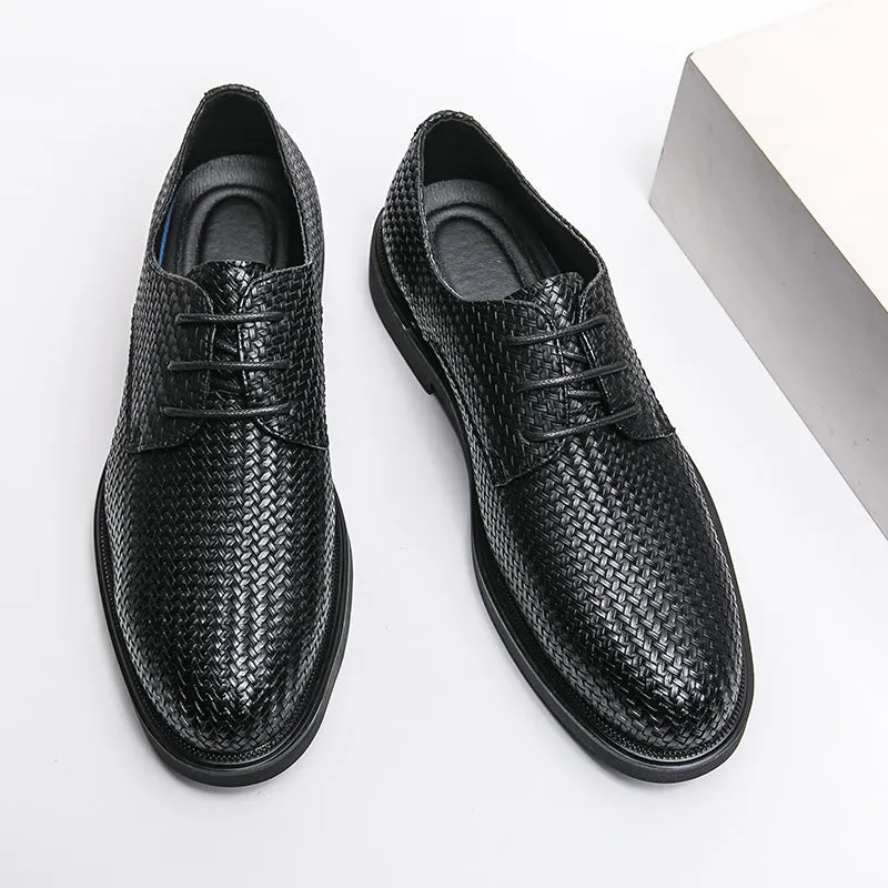 Fiorento - Textured Leather Oxford Shoes