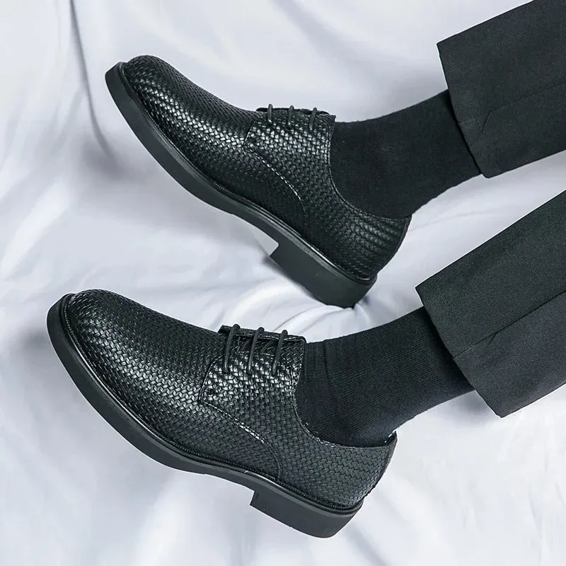Fiorento - Textured Leather Oxford Shoes