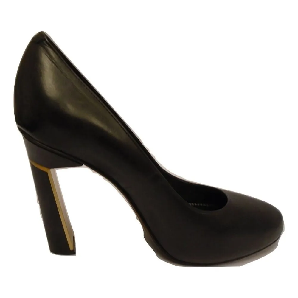 Freda Black Leather Derek Lam Pumps