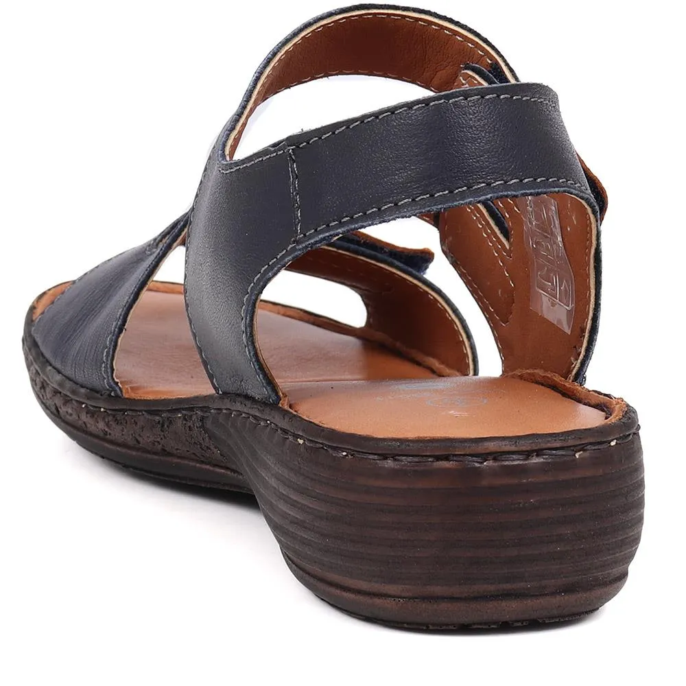 Fully Adjustable Leather Sandals - LUCK33011 / 320 063