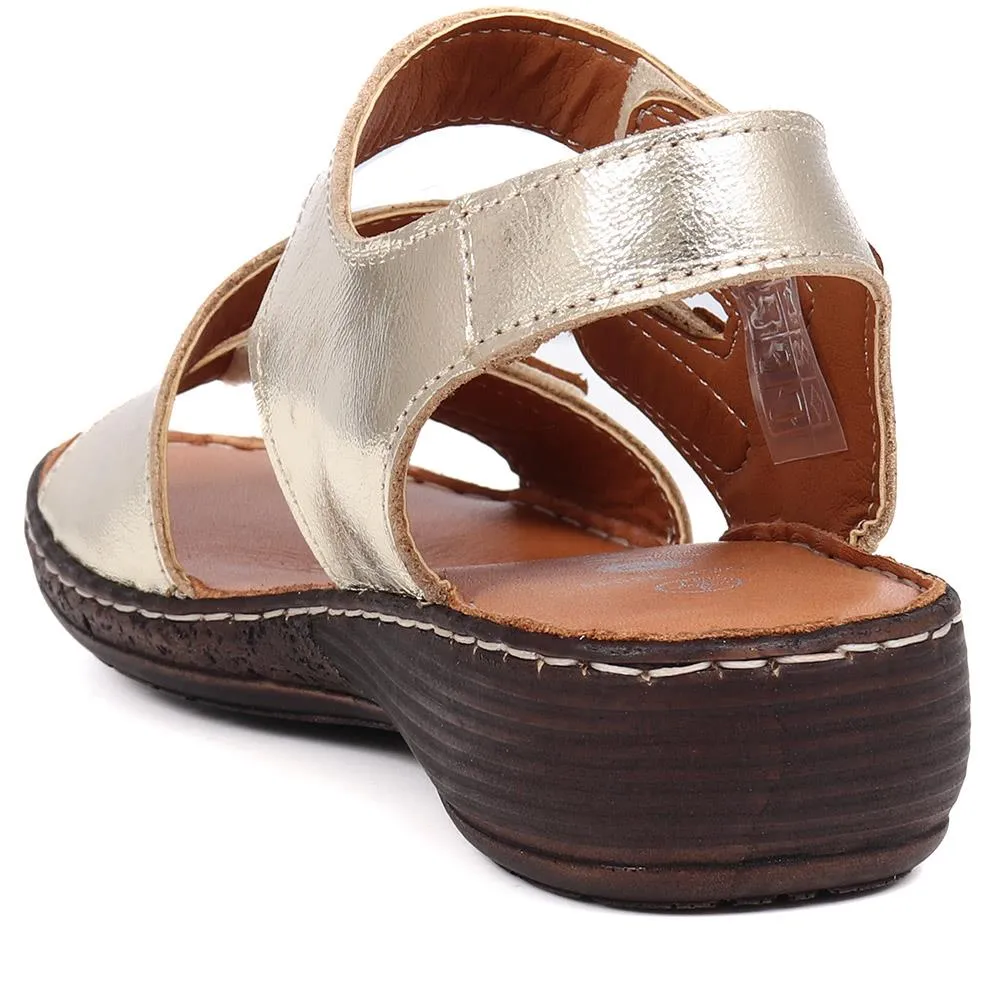 Fully Adjustable Leather Sandals - LUCK33011 / 320 063