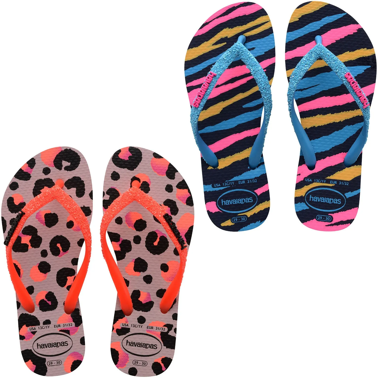 Havaianas Womens Slim Glitter Trendy Flip Flops