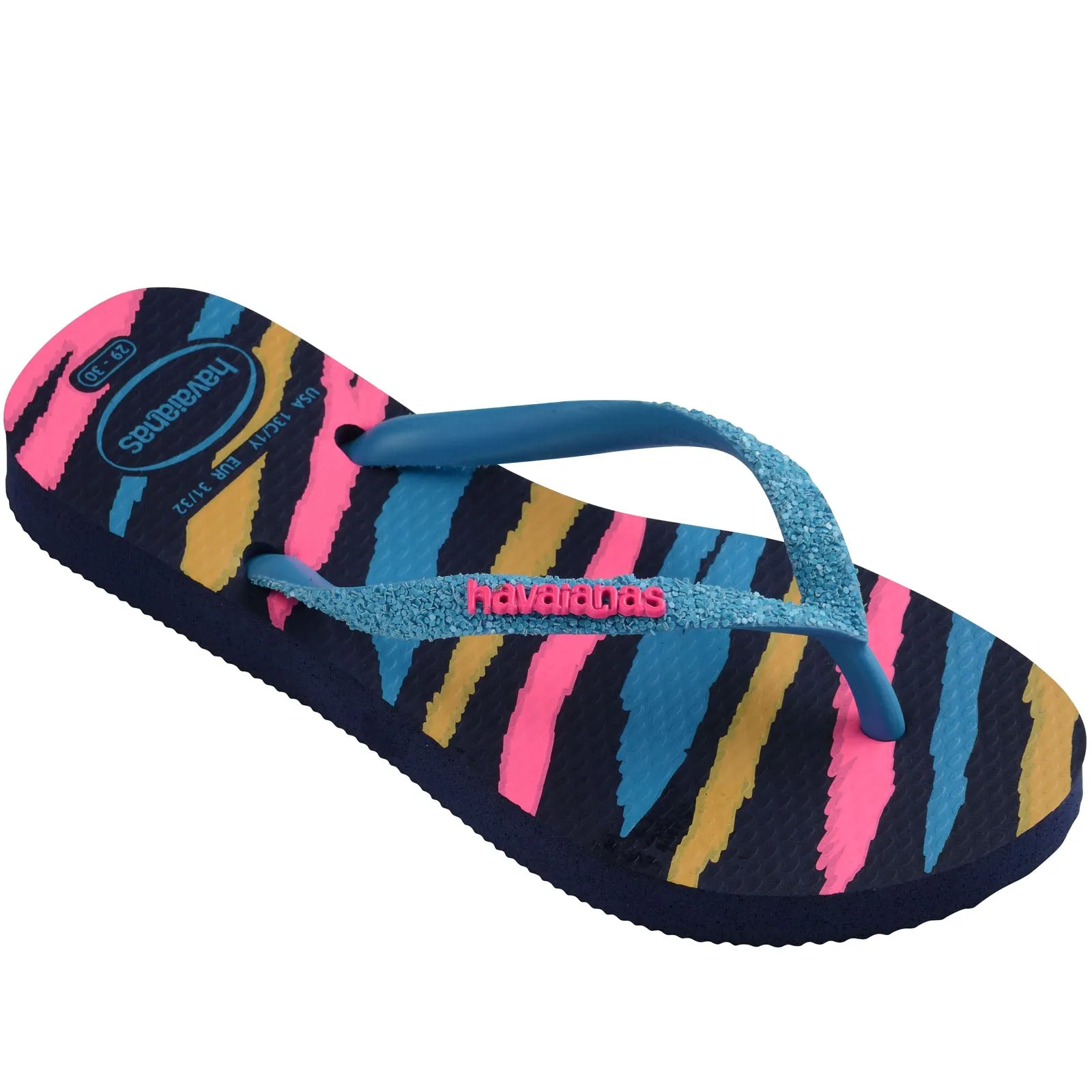 Havaianas Womens Slim Glitter Trendy Flip Flops