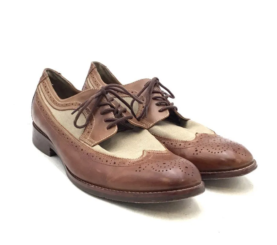 Johnston & Murphy Men's Garner 20-1820 Brown Wingtip Oxford Dress Shoes - Sz 13M