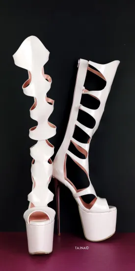 Knee High Designer Gladiator Boots