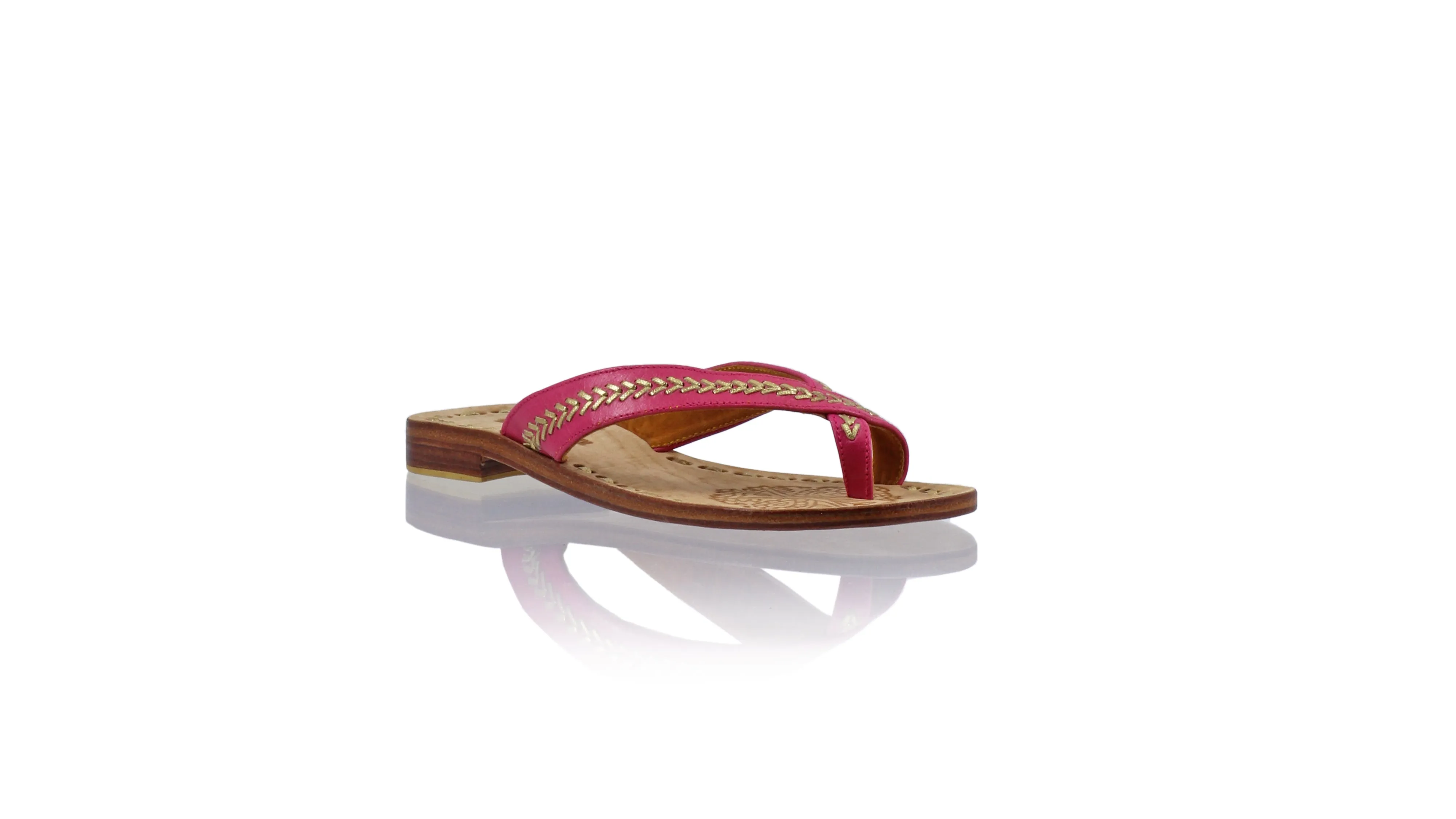 Louis 20mm Flat - Magenta & Gold