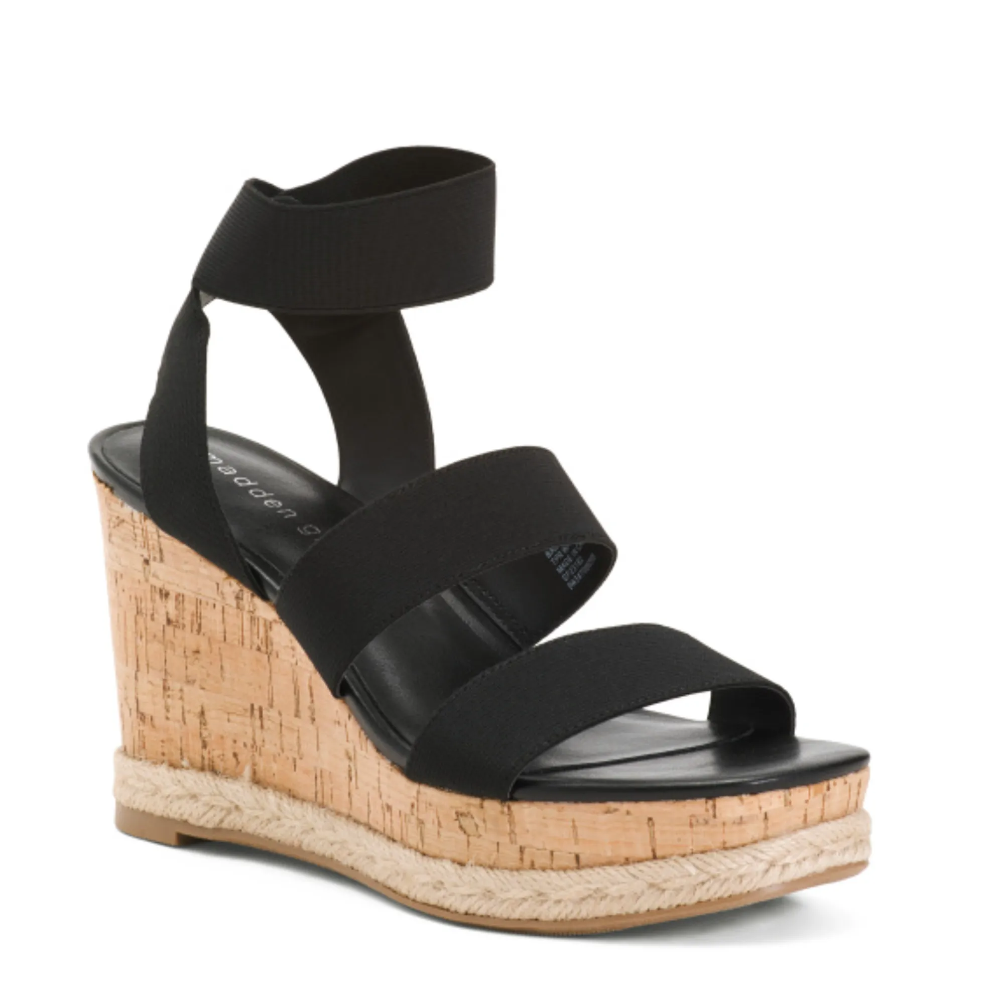 Madden Girl Women's Strappy Cork Wedge Platform Heel Sandals