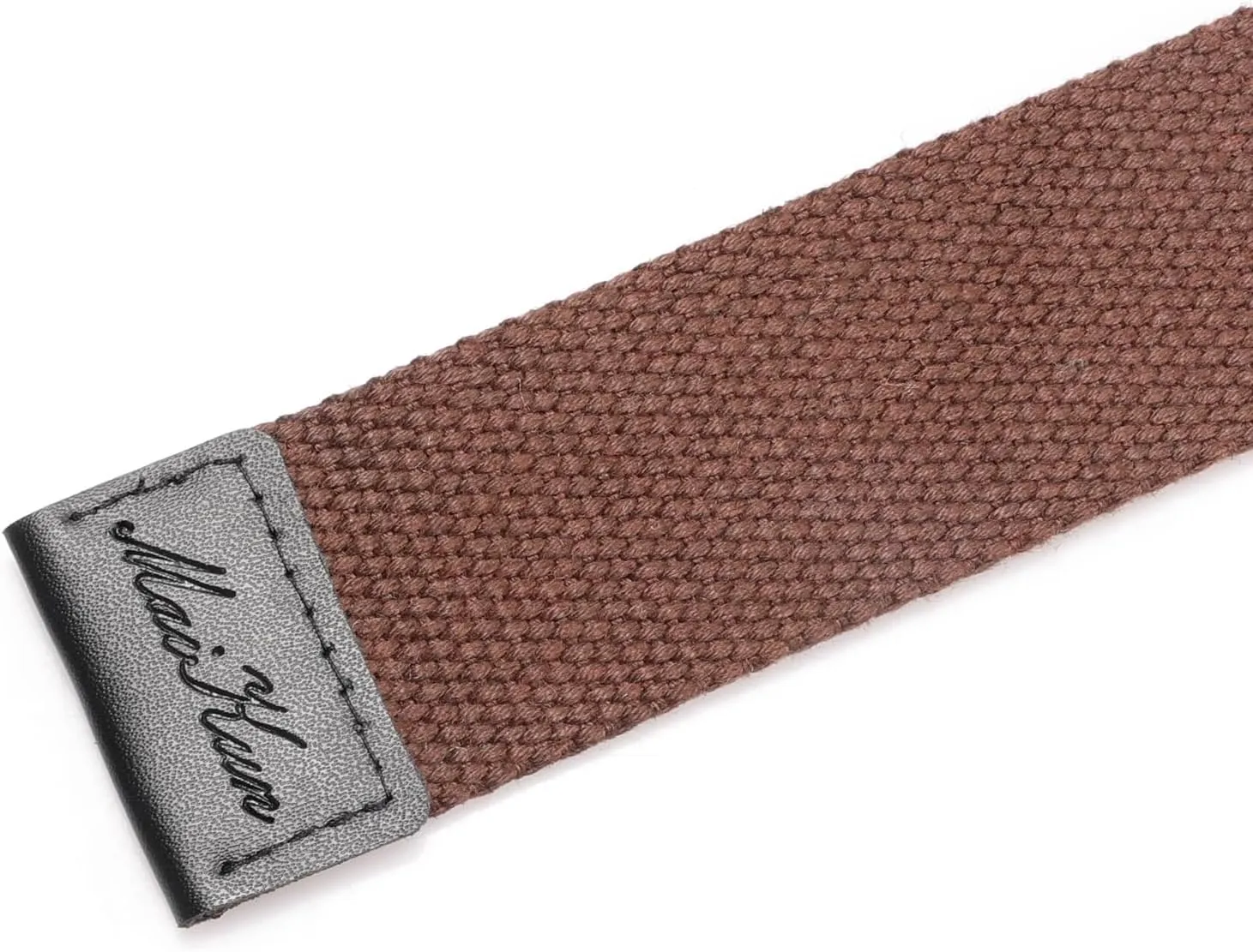 maikun Mens & Womens Canvas Belt with Black D-ring Buckle 1 1/2" Wide Solid Color Fabric Belt for Men