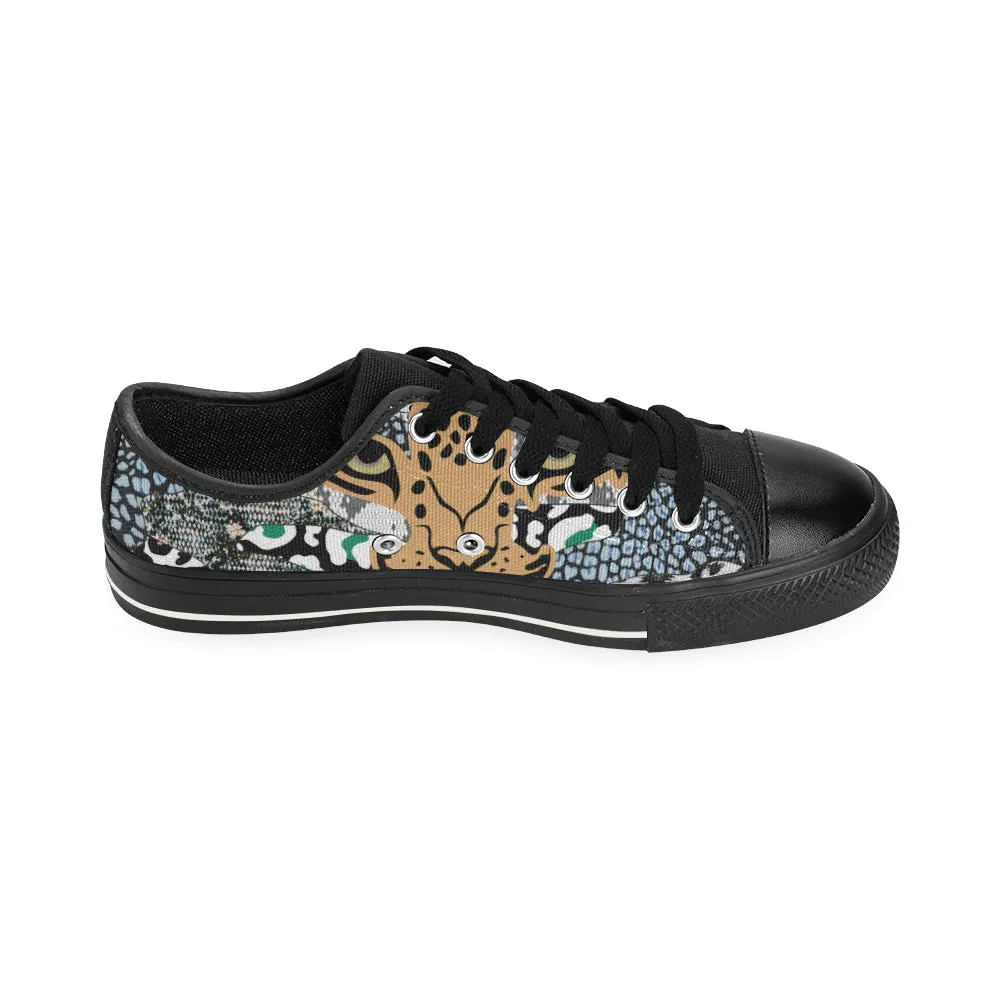 Men's Jungle Animal Print Canvas Low Top Shoes