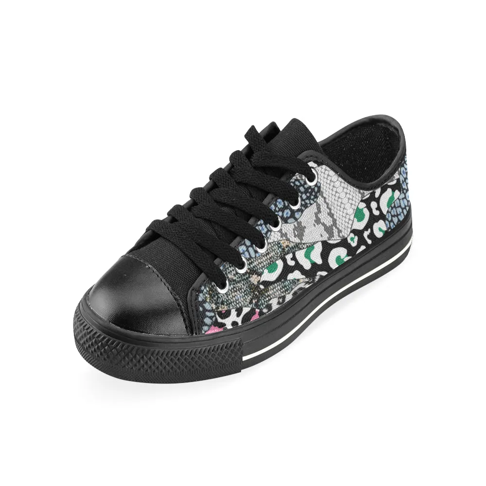 Men's Jungle Animal Print Canvas Low Top Shoes