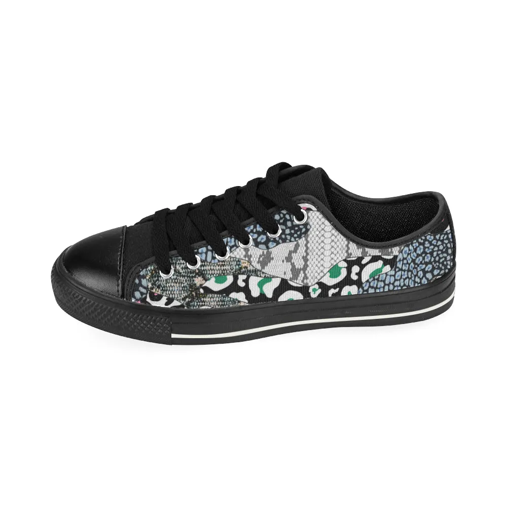 Men's Jungle Animal Print Canvas Low Top Shoes
