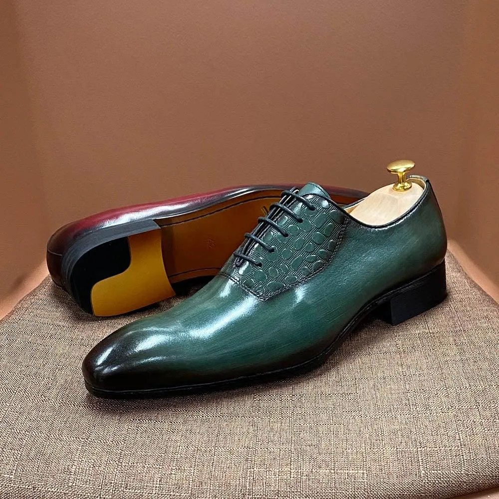 Men's Luxury Genuine Cow Leather Handmade Oxford Shoes