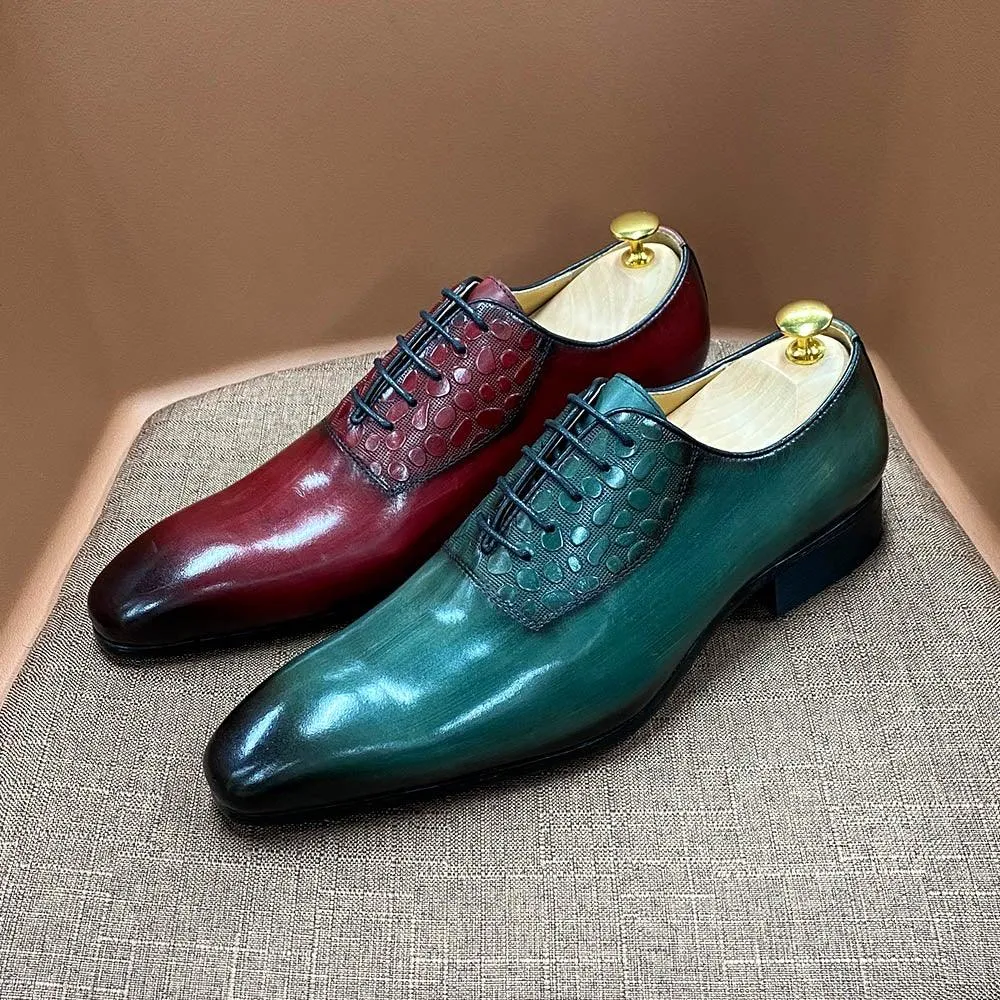 Men's Luxury Genuine Cow Leather Handmade Oxford Shoes