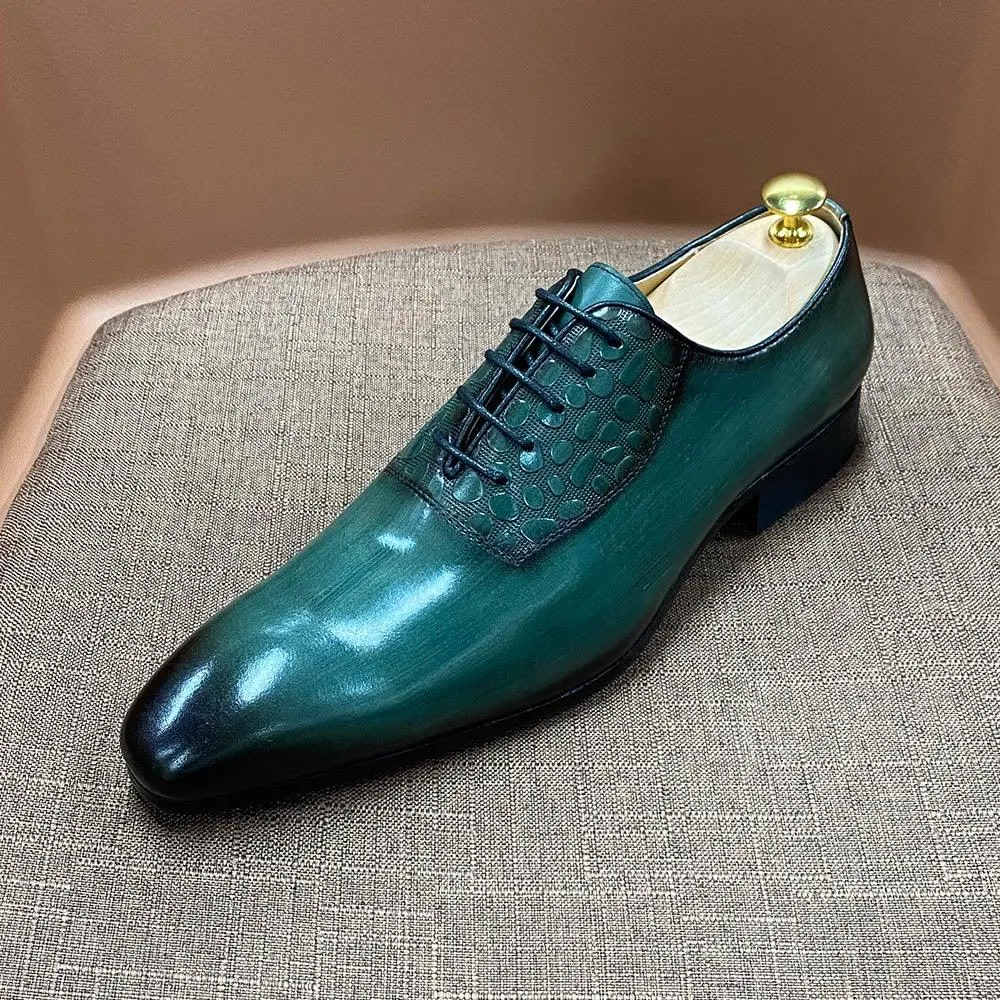 Men's Luxury Genuine Cow Leather Handmade Oxford Shoes