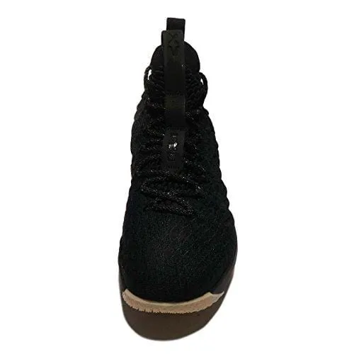 Nike Kid's Lebron XV GS, Black/Black/Gum, Youth Size 5