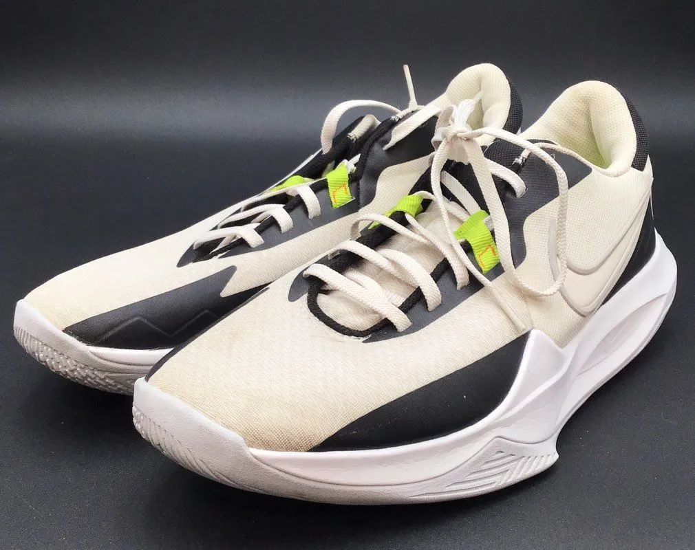 Nike Men's Precision 6 White Black Basketball Athletic Shoes - Size 11