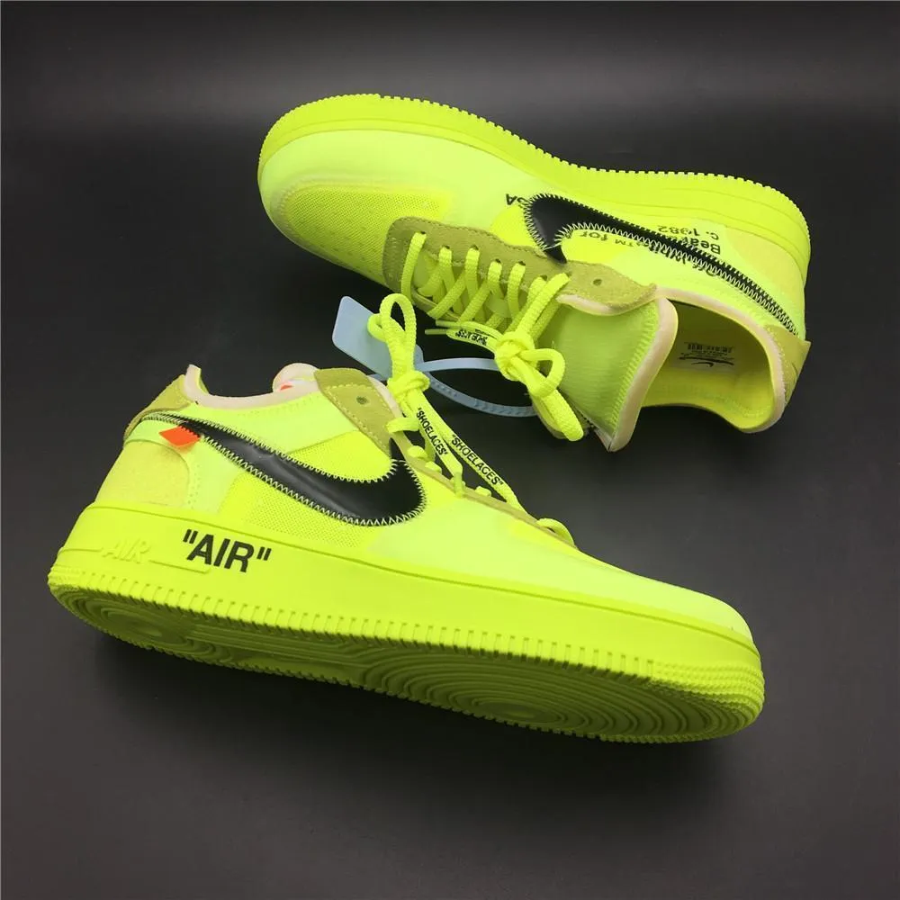 Nike OFF-WHITE VOLT X AIR FORCE 1 Shoes Basketball Men !!! CYBER MONDAY SALE !!!