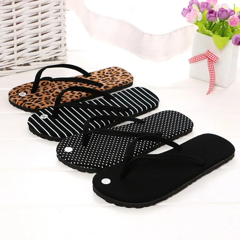 Non-Slip Casual Summer Animal Print Flip Flops