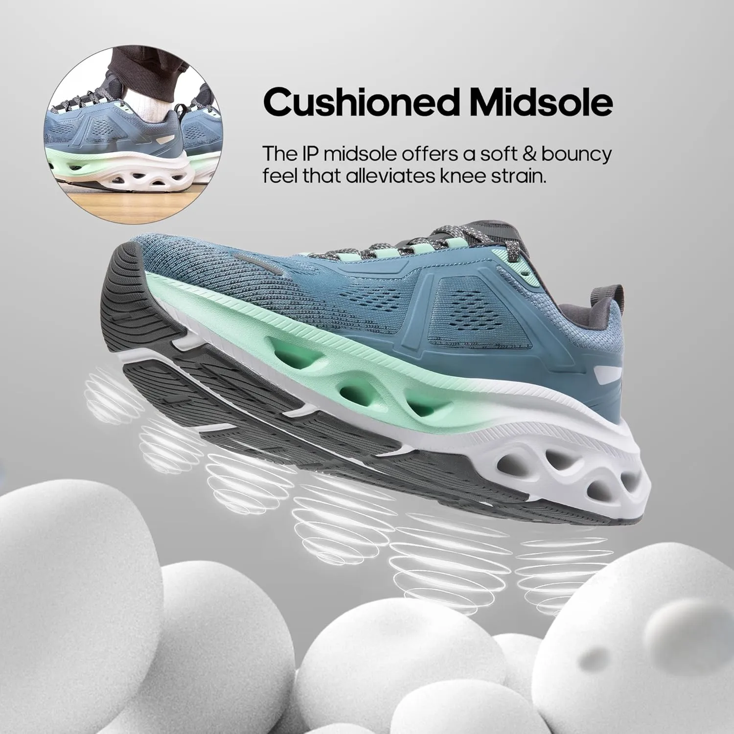 NORTIV 8 Men's Comfortable Walking Shoes MovePropel Athletic Breathable Gym Workout Tennis Jogging Cross Training Non Slip Fashion Running Sneakers