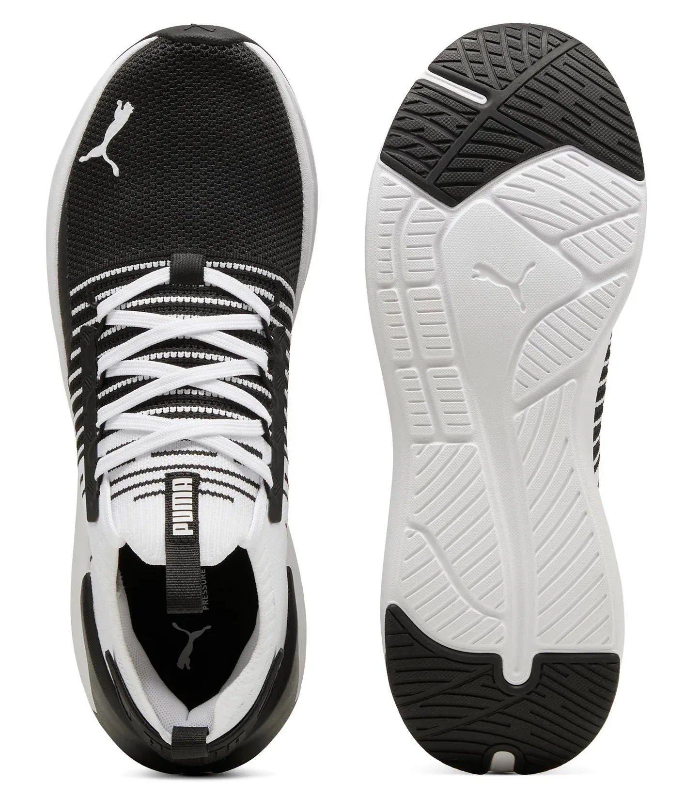 .PUMA SOFTRIDE Symmetry Fuzion Running Shoes Unisex - BLACK/WHITE - (310127 01) - MBC - R1L4