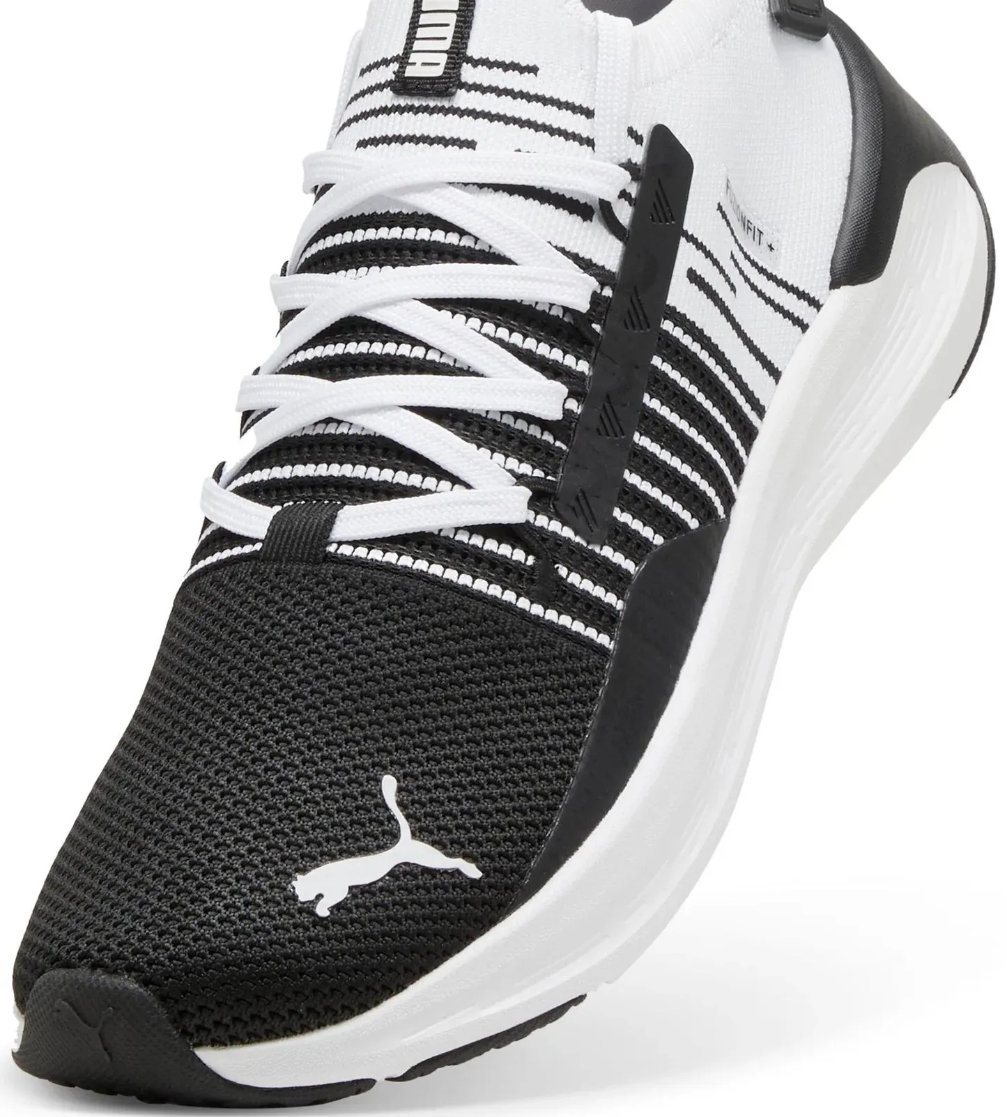 .PUMA SOFTRIDE Symmetry Fuzion Running Shoes Unisex - BLACK/WHITE - (310127 01) - MBC - R1L4