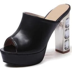 Rhinestone Sexy High Heel Platform Summer Sandals