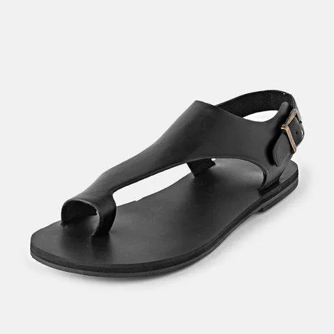 Ring toe ankle strap sandals