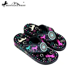 SF07-S144 Montana West Fun Novelty Embroidered Collection Flip Flops By Size