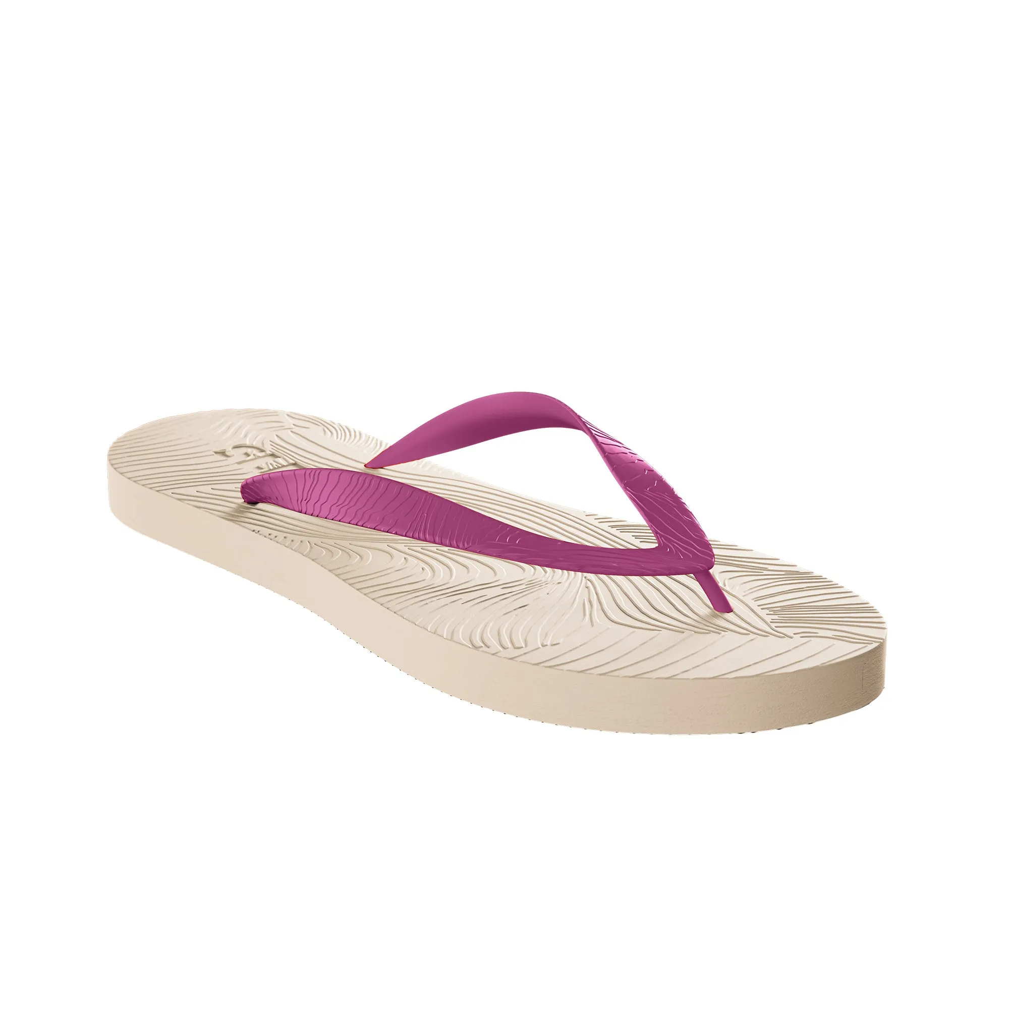 Slim Wide strap Eggnog with Fucsia