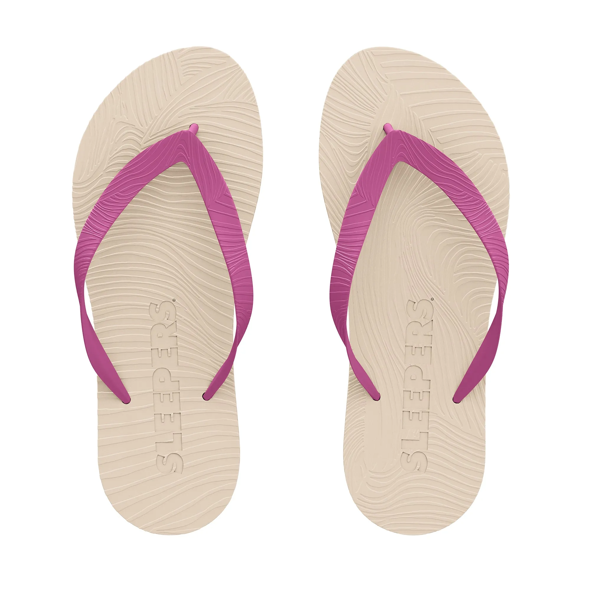 Slim Wide strap Eggnog with Fucsia