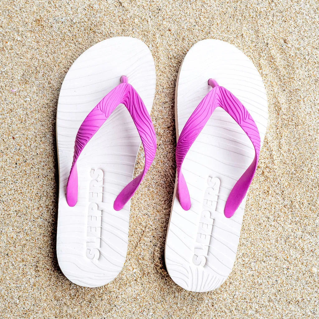 Slim Wide strap Eggnog with Fucsia