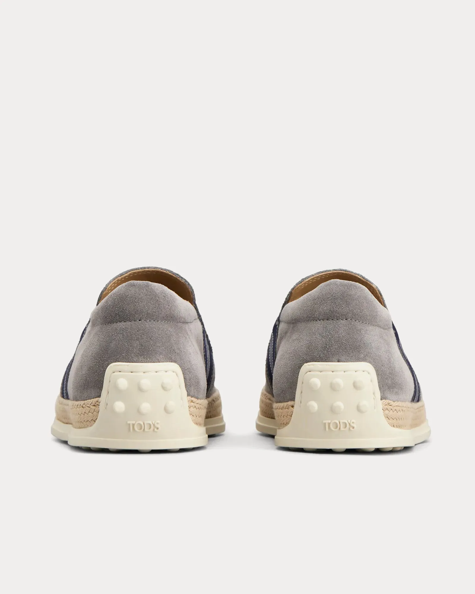 Suede Grey / Blue Loafers