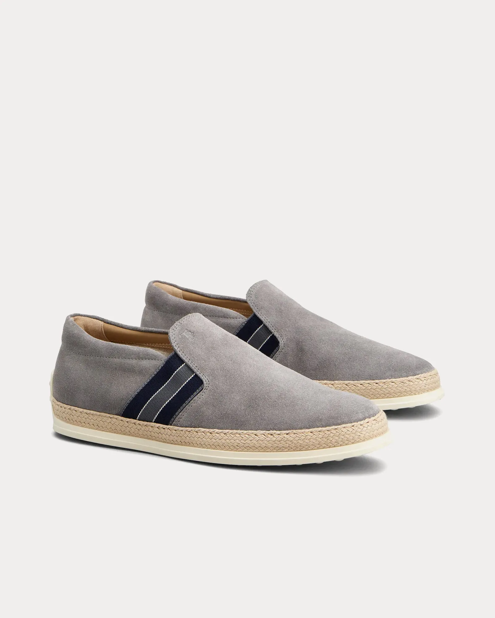 Suede Grey / Blue Loafers