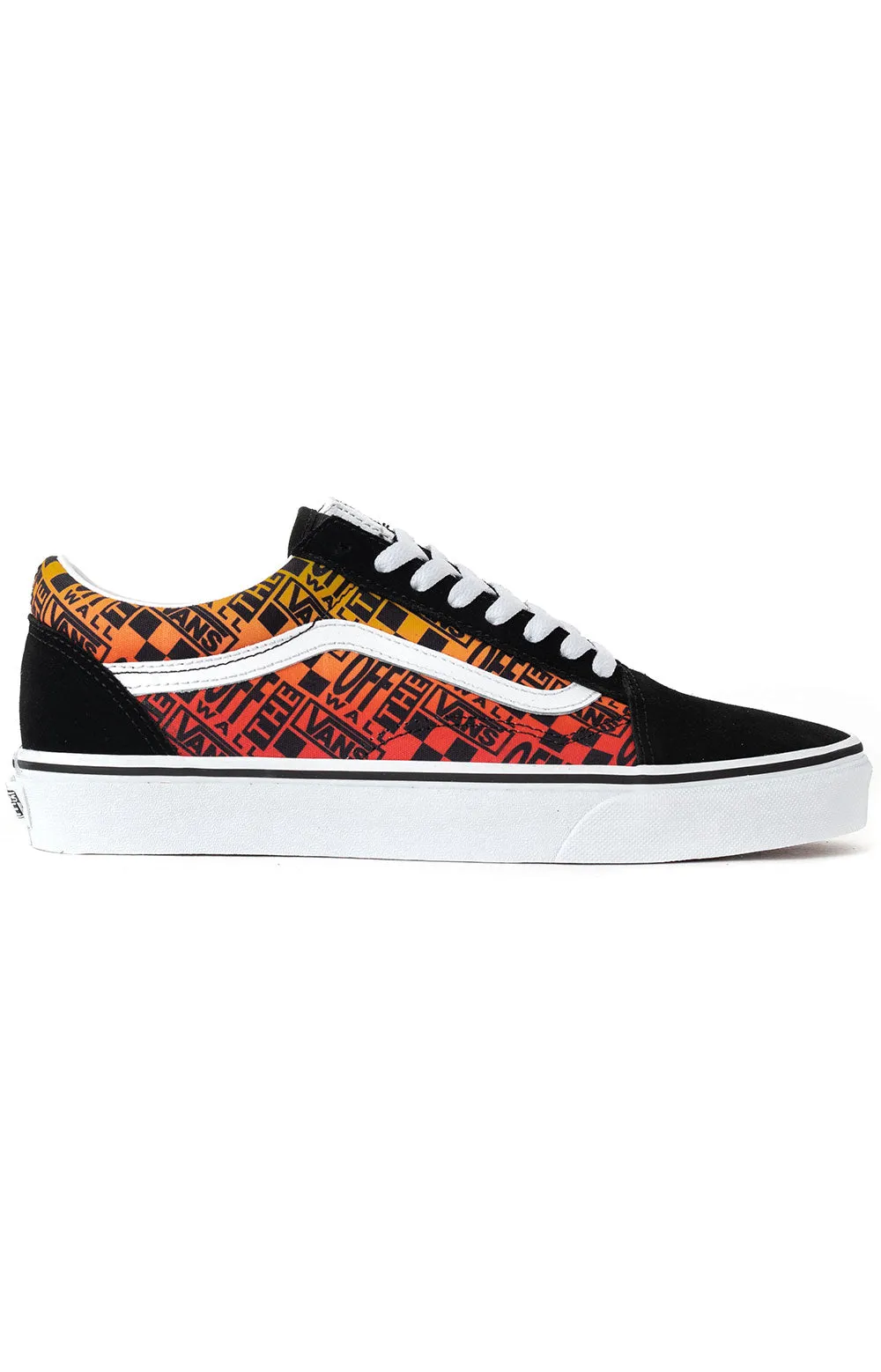 (U3B2N5) Logo Flame Old Skool Shoes   Black/True White