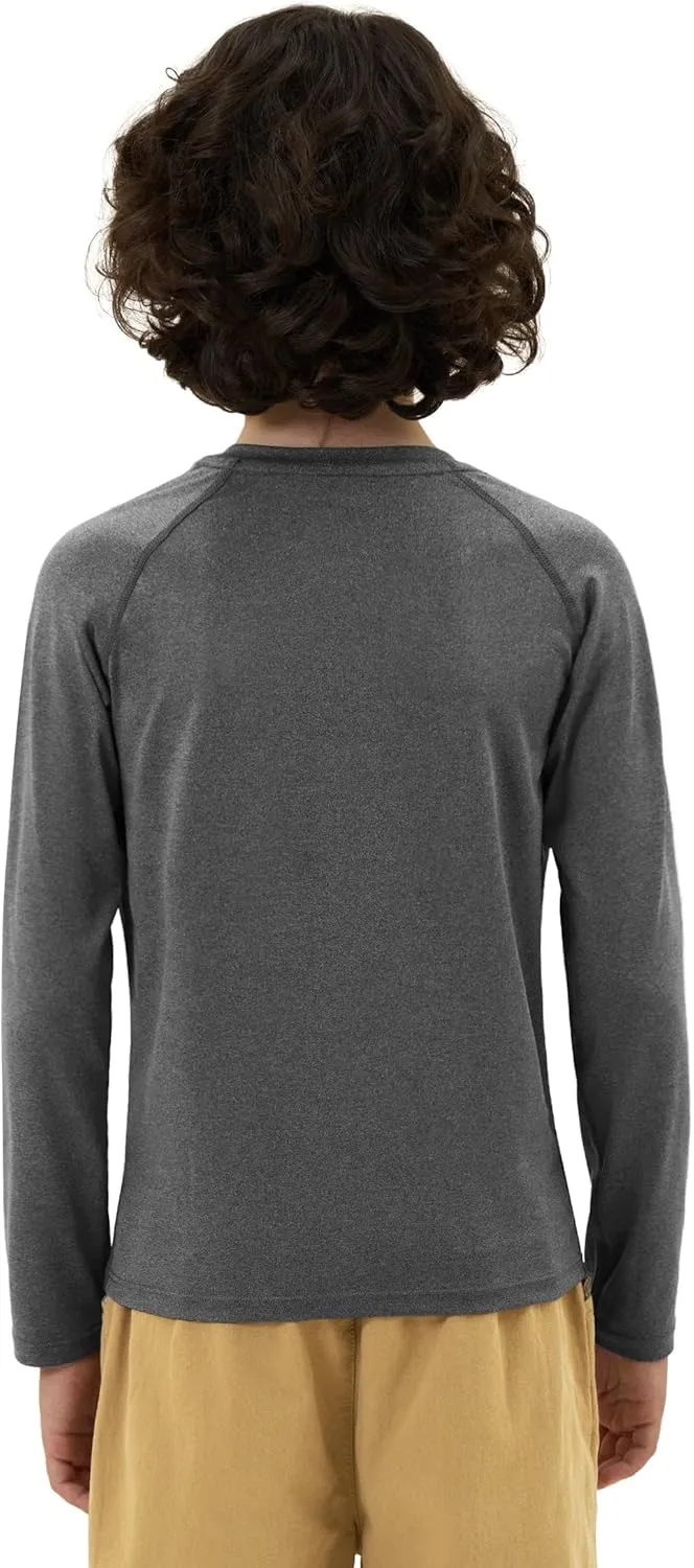 Willit Boy's UPF 50  Sun Protection Shirt Long Sleeve Rash Guard Swim Shirts Youth SPF Fishing Quick Dry Shirt