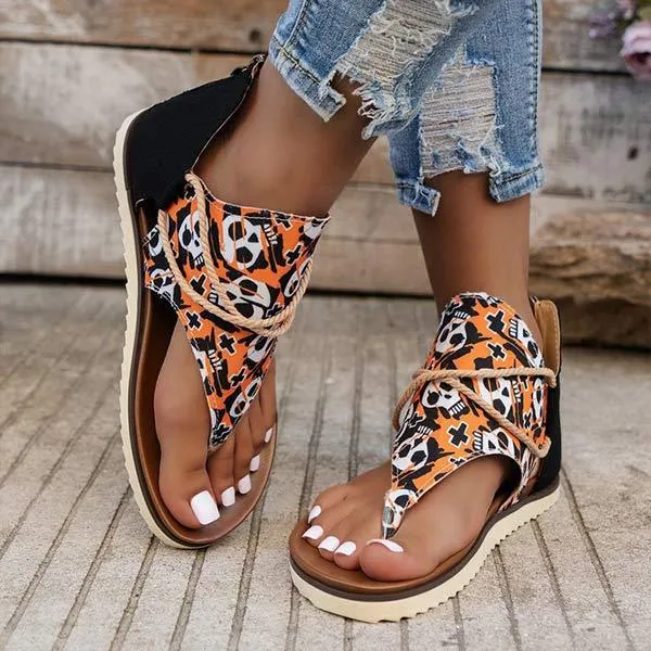 Women's Floral Print Beach Sandals 47902162C
