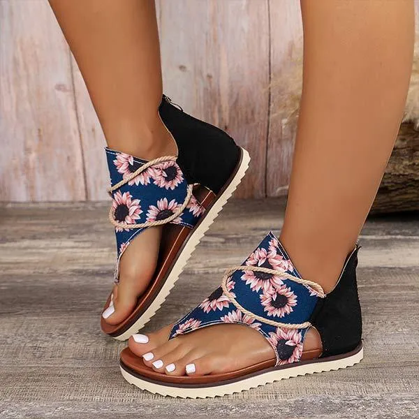 Women's Floral Print Beach Sandals 47902162C