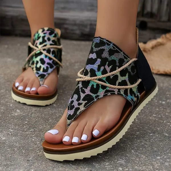 Women's Floral Print Beach Sandals 47902162C